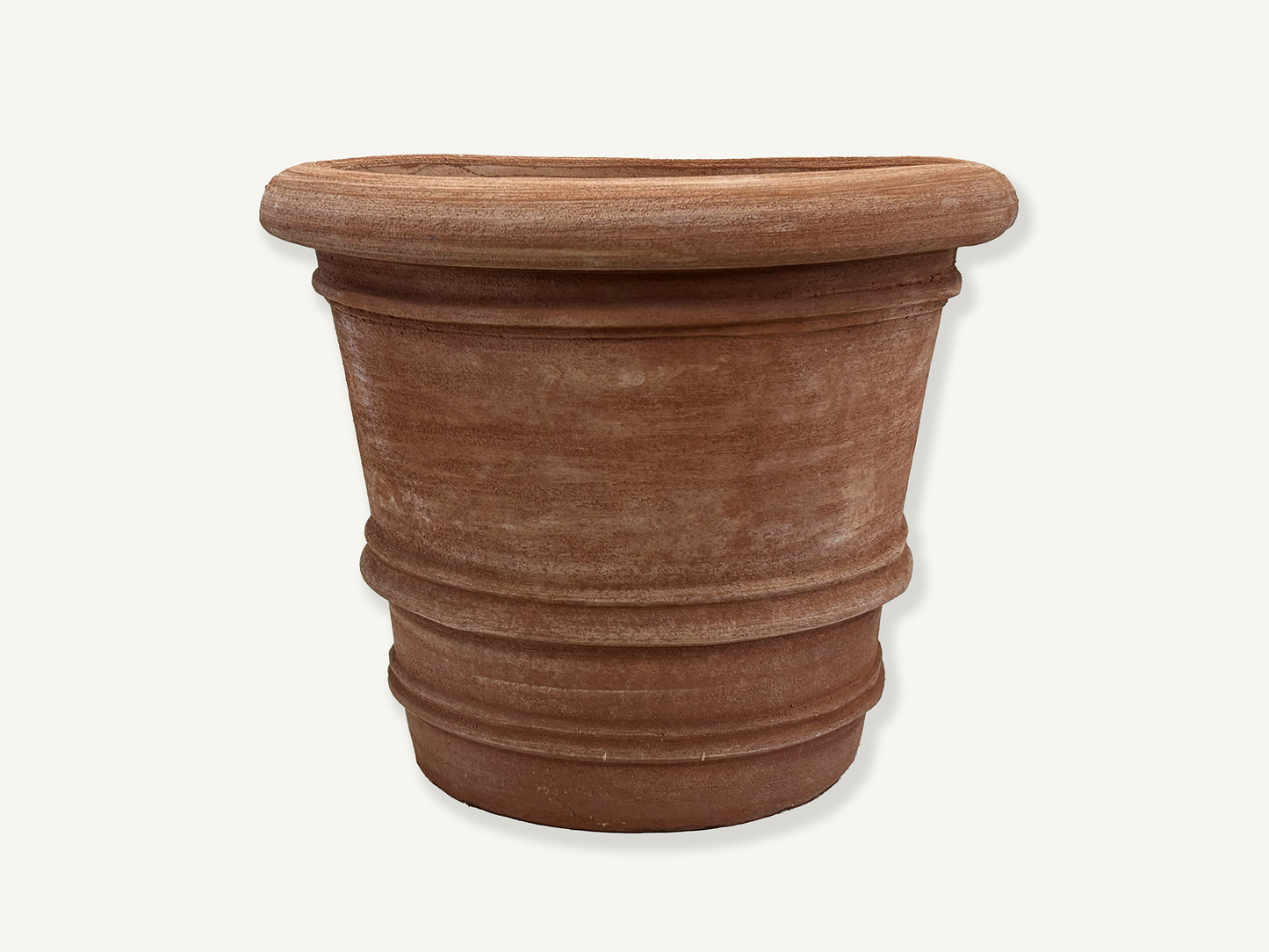 Terracotta Rolled Rim with Ribs